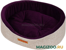Лежак для собак и кошек Xody Премиум Violet № 2 флок 49 х 38 х 16 см  (1 шт)