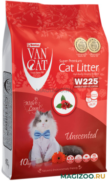 VAN CAT NATURAL UNSCENTED наполнитель комкующийся для туалета кошек 100 % Натуральный (10 кг)