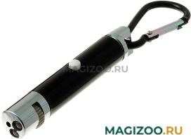 Указка лазерная с фонариком для игры с кошкой ZooOne, черная  (1 шт)
