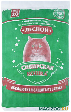 СИБИРСКАЯ КОШКА ЛЕСНОЙ наполнитель древесный для туалета кошек (20 кг) 