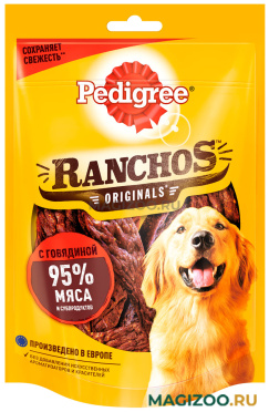 Лакомство PEDIGREE RANCHOS для собак мясные ломтики с говядиной 58 гр (1 шт)
