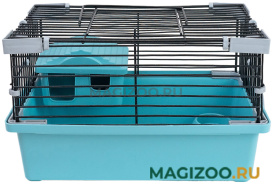 Клетка для кроликов и морских свинок Дарэленд Кролик 2 бирюзово-черная 58 х 40 х 32,5 см (1 шт) 