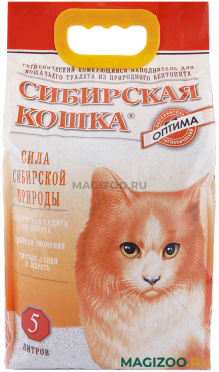 СИБИРСКАЯ КОШКА ОПТИМА наполнитель комкующийся для туалета кошек (5 л УЦ)