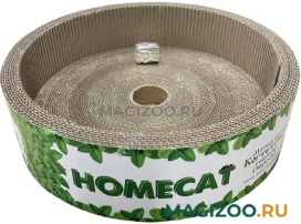 HOMECAT когтеточка лежанка картонная Мятная круг с бортиком 36 х 10 см (1 шт)