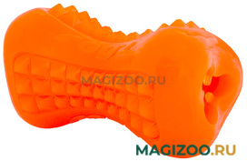 Игрушка для собак Rogz Yumz Treat Toy кость массажная из резины малая оранжевая YU01D (1 шт)