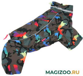 FOR MY DOGS комбинезон для собак хаки/желтый для мальчиков FW995-2022 M (10 УЦ) 