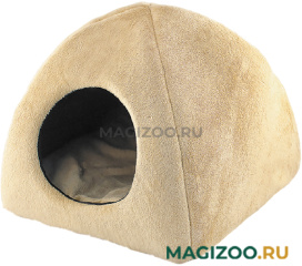 Домик для собак и кошек ZooM Yurta с подушкой бежевый плюшевый 42 х 42 х 41 см (1 шт)