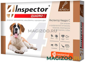 INSPECTOR QUADRO C капли для собак весом от 40 до 60 кг против внутренних и внешних паразитов (1 пипетка)