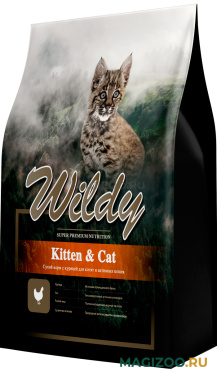 Сухой корм WILDY KITTEN & CAT для котят и активных кошек с курицей (3 кг)