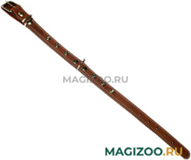 Ошейник для собак кожаный коричневый 40 - 54 см x 25 мм Аркон (1 шт)