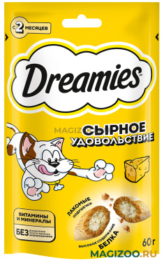 Лакомство DREAMIES для кошек подушечки с сыром (60 гр)