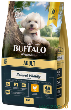 Сухой корм MR.BUFFALO ADULT MINI для взрослых собак маленьких пород с курицей (0,8 кг)