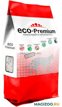 ECO-PREMIUM BLUE наполнитель древесный комкующийся для туалета кошек без запаха синий (1,9 кг) 