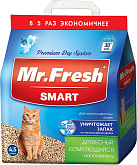 Наполнитель древесный комкующийся Mr. Fresh Smart для туалета короткошерстных кошек (4,5 л)