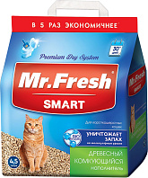 Наполнитель древесный комкующийся Mr. Fresh Smart для туалета короткошерстных кошек (4,5 л )