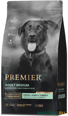 Сухой корм PREMIER LOW GRAIN DOG ADULT MEDIUM LAMB & TURKEY низкозерновой для взрослых собак средних пород с ягненком и индейкой (3 кг УЦ)