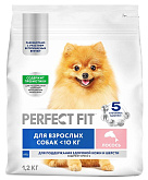 PERFECT FIT ADULT для взрослых собак маленьких пород для поддержания здоровья кожи и шерсти с лососем (1,2 кг)