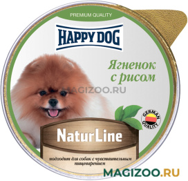 Влажный корм (консервы) HAPPY DOG NATUR LINE для взрослых собак маленьких пород паштет с ягненком и рисом (125 гр)