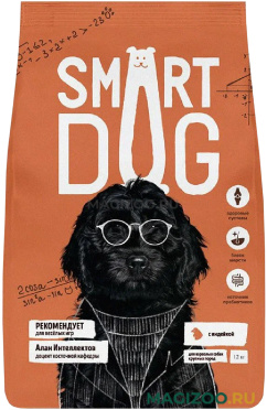 Сухой корм SMART DOG для взрослых собак крупных пород с индейкой (12 кг)