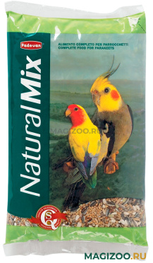 PADOVAN NATURALMIX PARROCCHETTI корм для средних попугаев (850 гр УЦ)