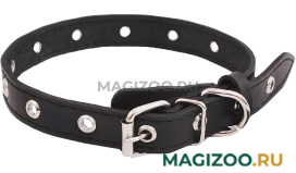 Ошейник для собак кожаный щенячий, черный, шир. 20 мм, ZooMaster (50 см)
