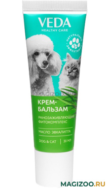 VEDA крем-бальзам для собак и кошек с ранозаживляющим фитокомплексом и маслом эвкалипта 30 мл (1 шт)