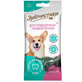 Лакомство ЗУБОЧИСТИКИ для собак средних пород для зубов с хлорофиллом и мятой (4 шт)