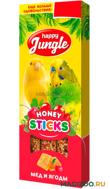 HAPPY JUNGLE палочки для птиц мед и ягоды (3 шт)