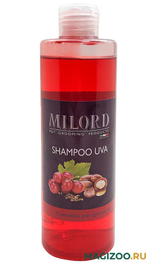 Шампунь для собак и кошек Milord Shampoo Uva очищающий с пантенолом и маслом арганы 300 мл (1 шт УЦ)