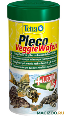 TETRA PLECO VEGGIE WAFERS корм чипсы для растительноядных донных рыб (250 мл)