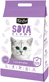 KIT CAT SOYA CLUMP LAVENDER наполнитель соевый биоразлагаемый комкующийся для туалета кошек с ароматом лаванды (7 л) 