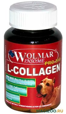WOLMAR WINSOME  PRO BIO L-COLLAGEN - Волмар витаминный комплекс для собак всех возрастов, для восстановления связок и сухожилий (100 т)