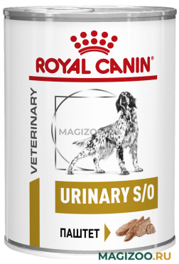 Влажный корм (консервы) ROYAL CANIN URINARY S/O для взрослых собак при мочекаменной болезни (410 гр)