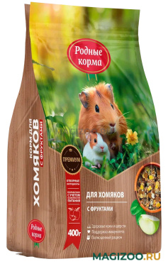 РОДНЫЕ КОРМА корм для хомяков с фруктами (400 г)