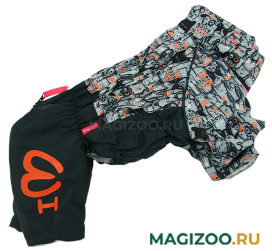 FOR MY DOGS комбинезон для собак черно/серый для мальчиков FW852-2020 M (20) 