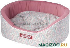 Лежак для собак и кошек Xody Премиум Гарден № 0 розовый 38 х 26 х 14 см (1 шт)
