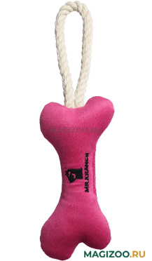 Игрушка для собак Mr.Kranch Косточка с канатом ярко розовая 31 х 9 х 4 см (1 шт)