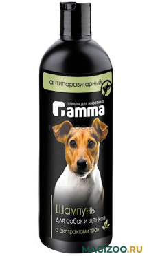 GAMMA шампунь для собак и щенков антипаразитарный с экстрактом трав 250мл (1 шт)