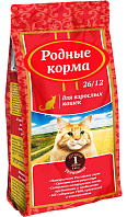 РОДНЫЕ КОРМА для взрослых кошек с телятиной 26/12 (0,409 кг)