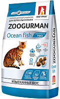 ZOOGURMAN для взрослых кошек с океанической рыбой (1,5 кг)