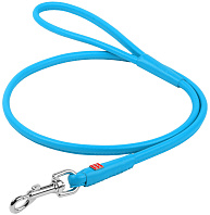 Поводок кожаный круглый для собак синий 4 мм 122 см Collar WauDog Glamour (1 шт)