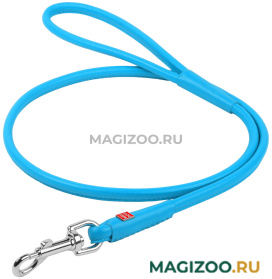 Поводок кожаный круглый для собак синий 4 мм 122 см Collar WauDog Glamour (1 шт)