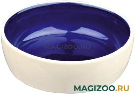 TRIXIE керамическая миска для кошек, с синим дном  (0,25 л)