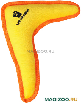 Игрушка для собак Mr.Kranch Бумеранг с пищалкой желтый 22 х 19 х 4,5 см (1 шт)