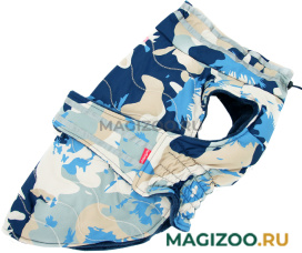 FOR MY DOGS попона для собак синий/серый камуфляж FW1069-2022 (D1) 