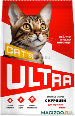 Сухой корм ULTRA CAT’S для взрослых кошек с курицей (1,5 кг)