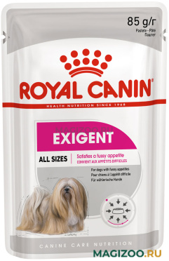 Влажный корм (консервы) ROYAL CANIN EXIGENT CARE для привередливых взрослых собак всех пород паштет пауч (85 гр)