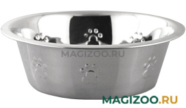 Миска металлическая Каскад нержавеющая сталь с лапками 0,9 л (1 шт)