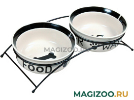 Миски керамические на подставке для собак Trixie 2 х 2,6 л (1 шт) 