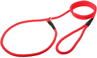 Поводок-удавка круглый с кольцом красный нейлон 1,7 м V.I.Pet (8 мм)